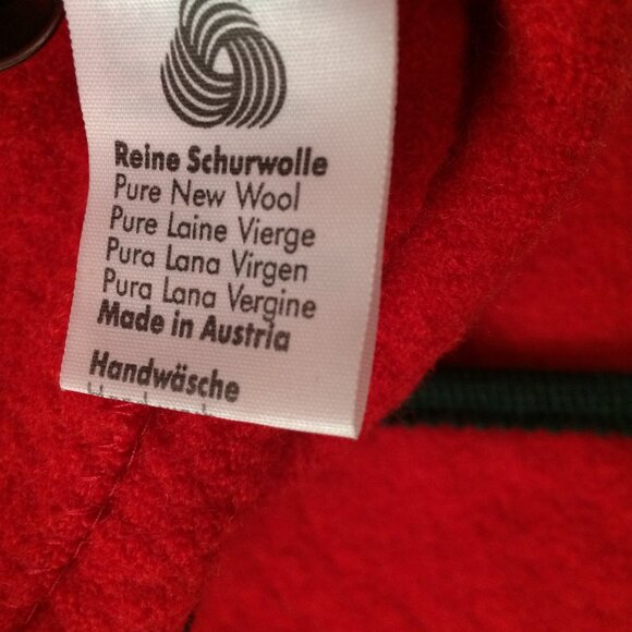 Giesswein Womens Jacket Cardigan Sz 12 Wool Applique Buttons Made in Austria - Picture 11 of 11